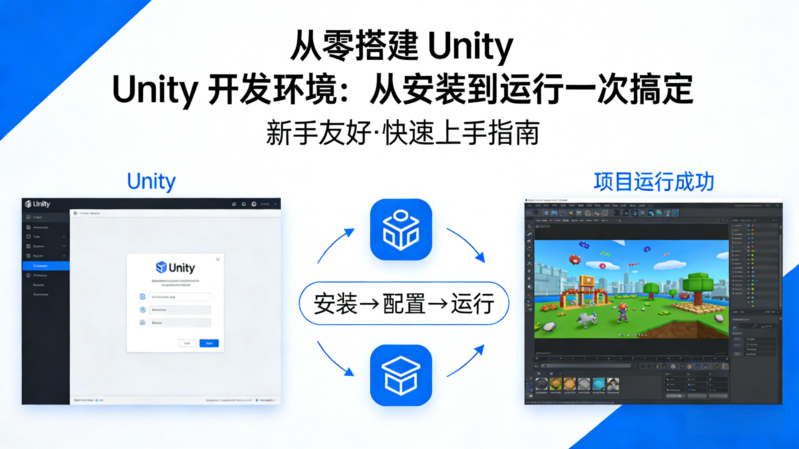 从零搭建 Unity 开发环境：从安装到运行一次搞定